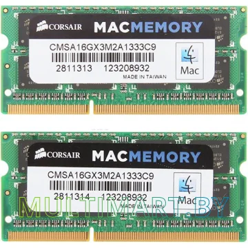 Оперативная память Corsair Mac Memory 2x8GB DDR3 PC3-10600 KIT (CMSA16GX3M2A1333C9)